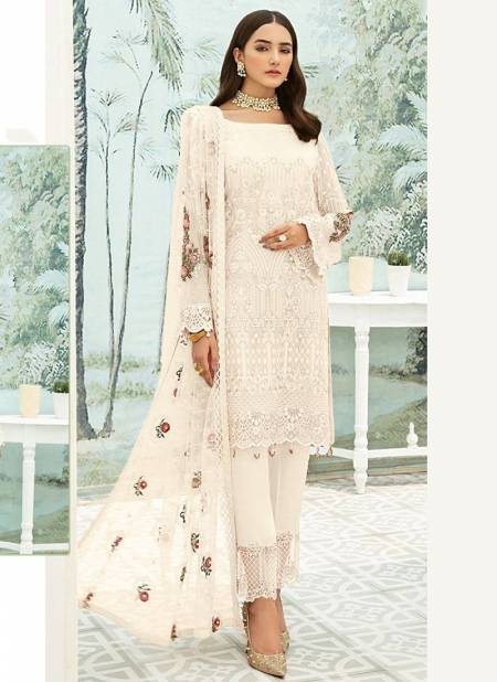 Off White Colour R 501 NX Heavy Georgette New Exclusive Wear Pakistani Salwar Kameez Collection R-501-A